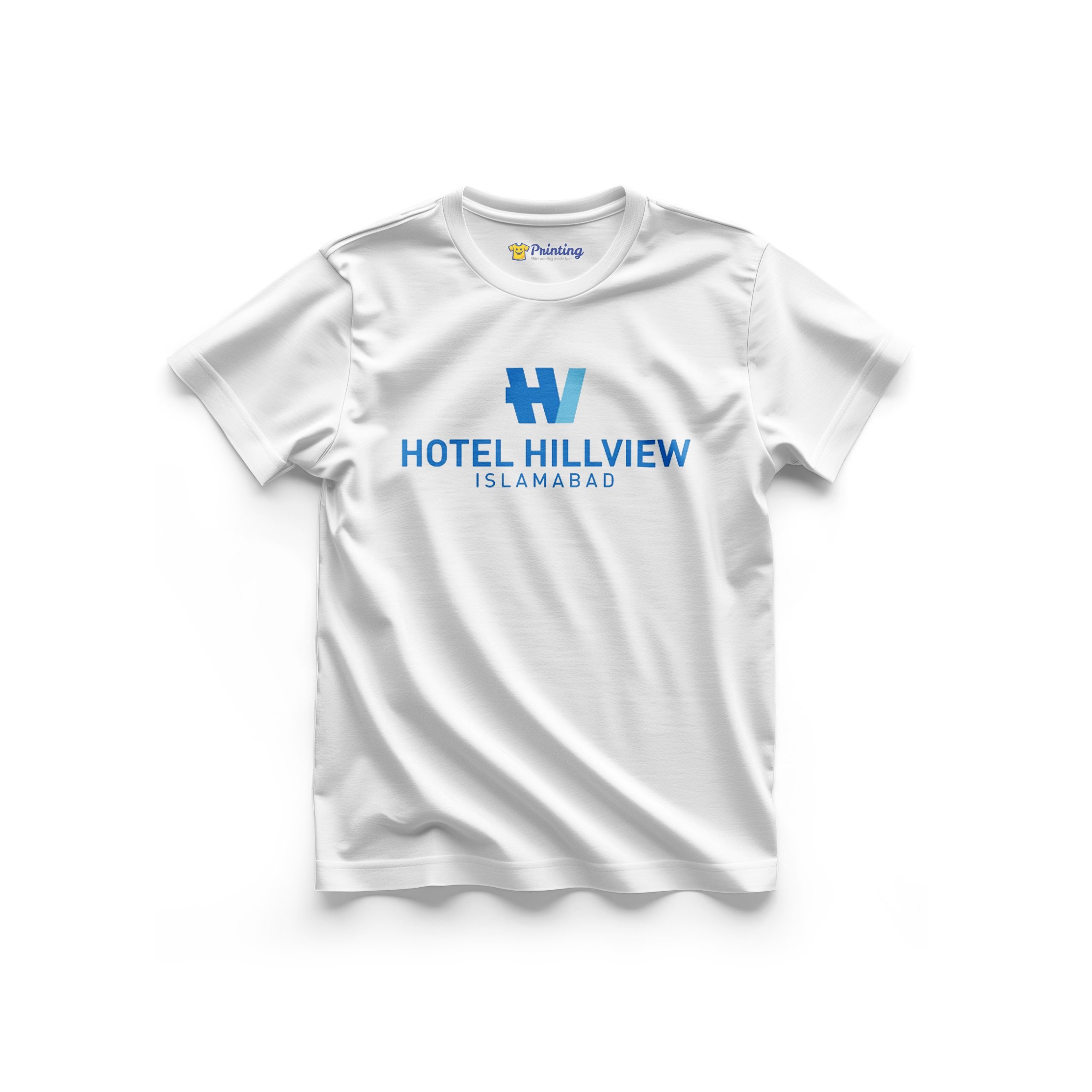 Hotel Hill View Logo Printed - Wedding Hall Staff T-Shirt ECWH11