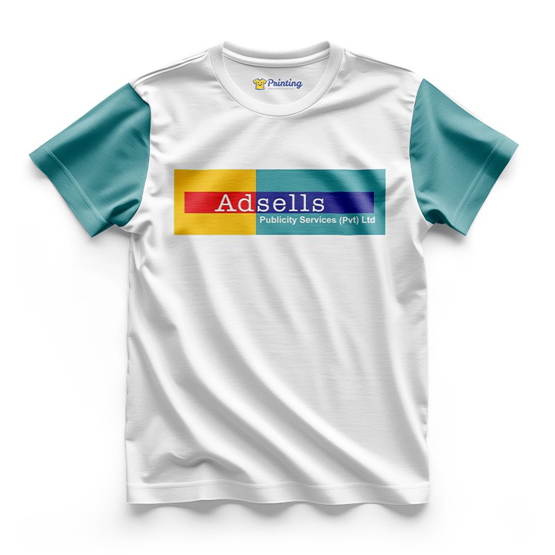 AdSells Logo Printed - Advertising Company Staff T-Shirts CBAC01
