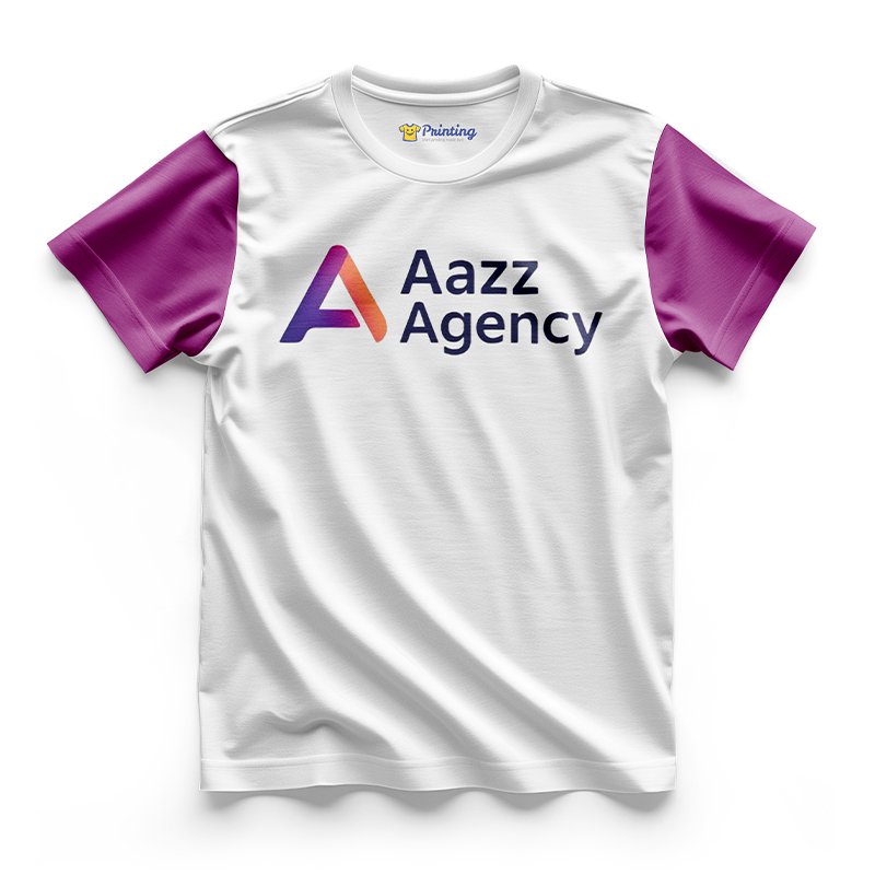 Aazz Agency Logo Printed - Advertising Company Staff T-Shirts CBAC02