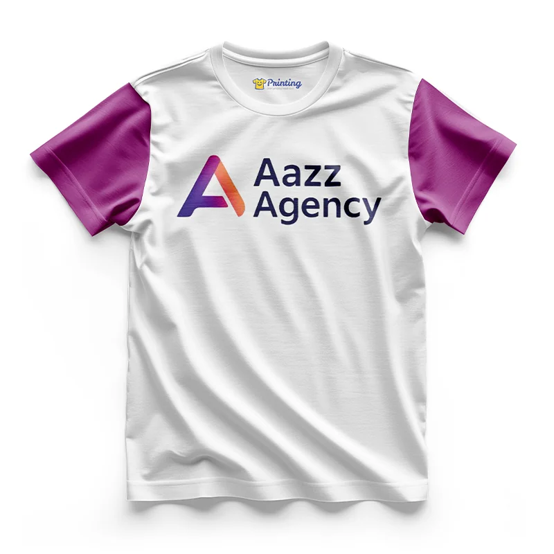 Aazz Agency Logo Printed - Advertising Company Staff T-Shirts CBAC02