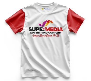 Super Media Logo Printed – Advertising Company Staff T-Shirts CBAC08
