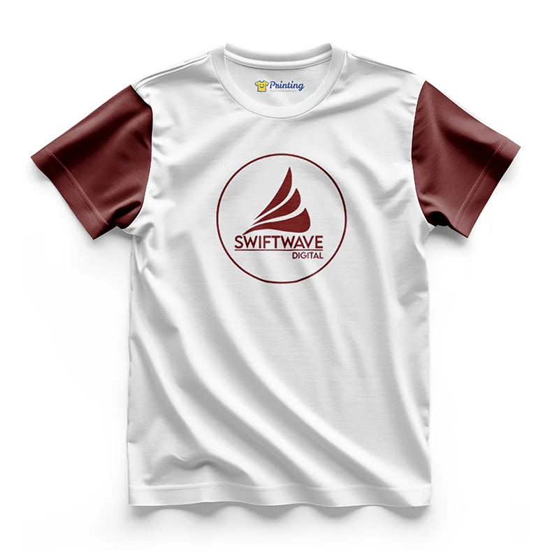 Swiftwave Logo Printed - Advertising Company Staff T-Shirts CBAC09
