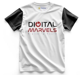 Digital Marvels Logo Printed – Advertising Company Staff T-Shirts CBAC10
