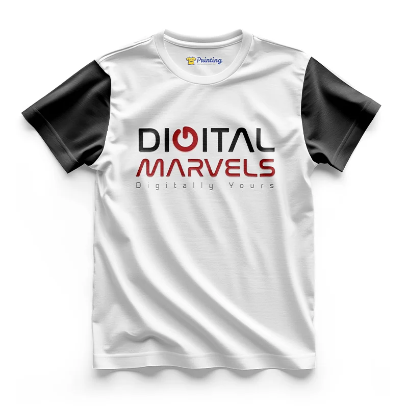 Digital Marvels Logo Printed - Advertising Company Staff T-Shirts CBAC10