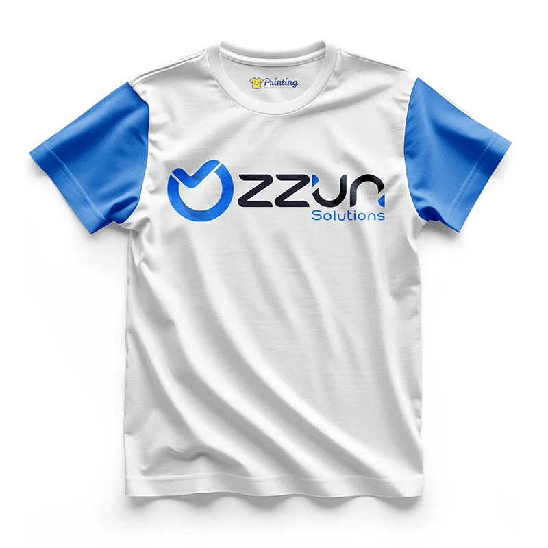 ZZUN SOlutions Logo Printed - Advertising Company Staff T-Shirts CBAC12