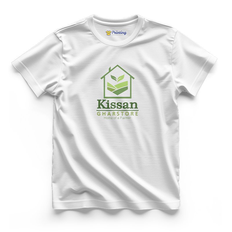 Kissan Ghar Logo Printed - Agriculture Company Staff T-Shirts CBAC01