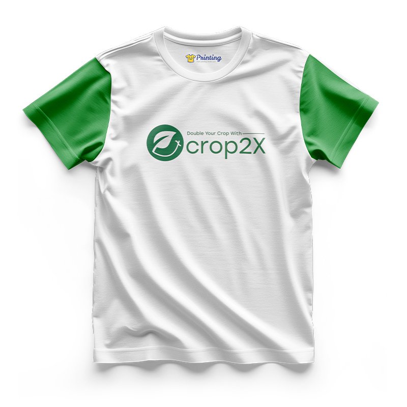 Crop 2X Logo Printed - Agriculture Company Staff T-Shirts CBAC11