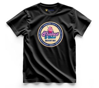 Shakes & Cakes Logo Printed – Bakery Staff T-Shirts CBBS01