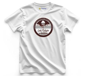 Cake Delight Logo Printed – Bakery Staff T-Shirts CBBS05