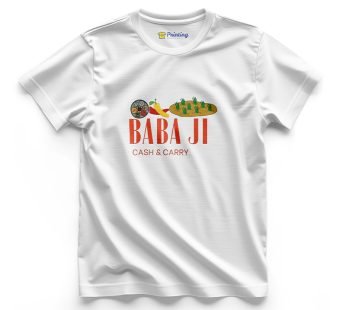 Baba Ji Cash & Carry Logo Printed Staff T-Shirts CBCC13