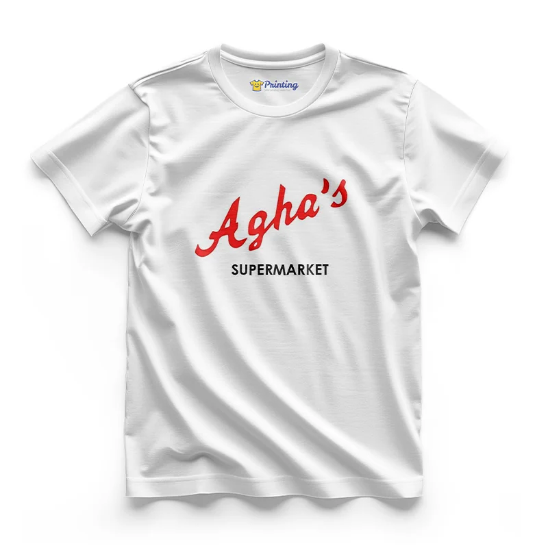 Agha's Supermarket Logo Printed Staff T-Shirts CBCC20