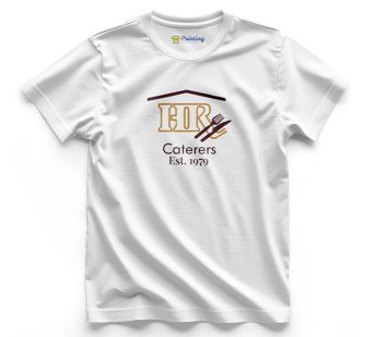 HR Caterers Logo Printed – Catering Services Staff T-Shirts CBCS01