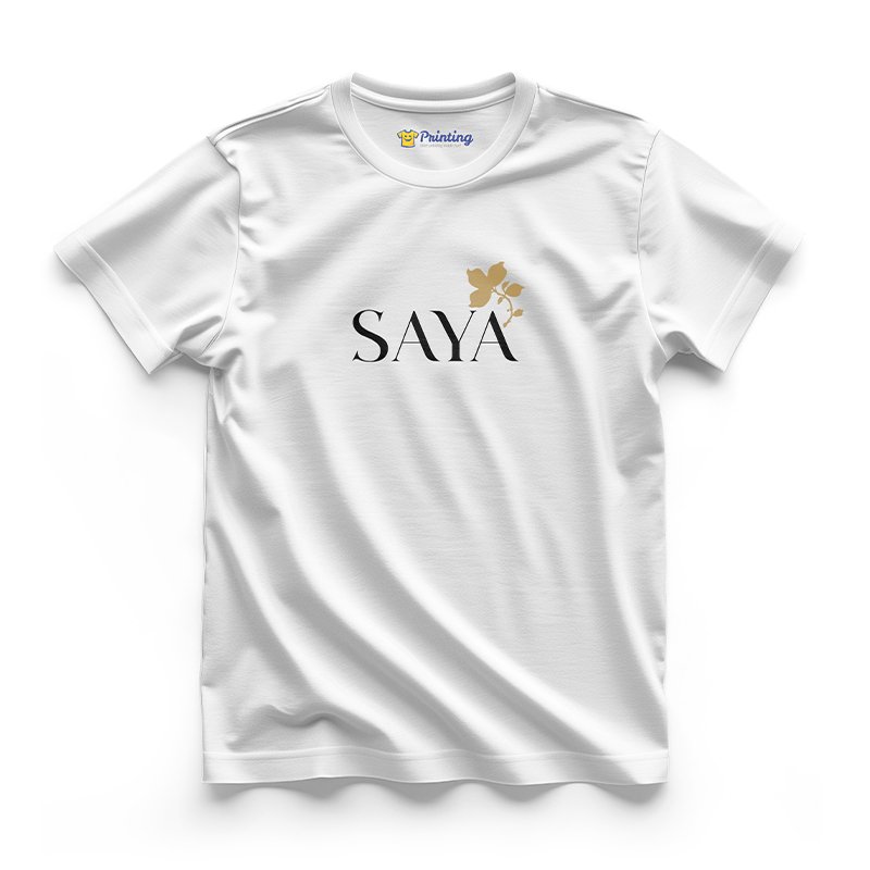 Saya Logo Printed - Clothing Brand Staff T-Shirts CBCB09