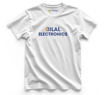 Bilal Electronics Logo Printed – Electronic Store Staff T-Shirts CBES13