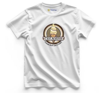 Creamish Logo Printed – Ice Cream Shop T-Shirts CBIC15