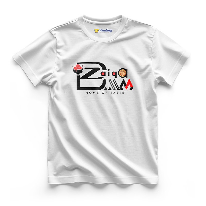 Zaiqa Logo Printed - Ice Cream Shop T-Shirts CBIC03