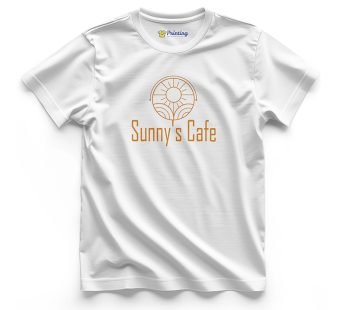 Sunny’s Cafe Logo Printed – Ice Cream Shop T-Shirts CBIC06