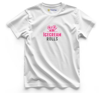 Ice Cream Rolls Logo Printed – Ice Cream Shop T-Shirts CBIC07