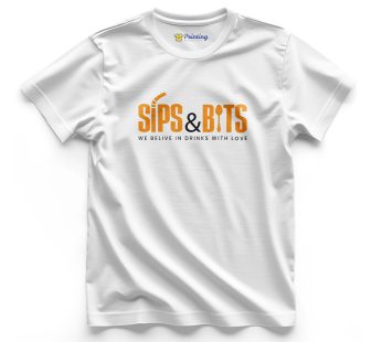 Sips and Bits Logo Printed – Juice Bar T-Shirts CBJB09