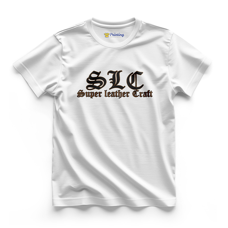 Super Leather Craft Logo Printed - Leather Company Staff T-Shirts CBLC14