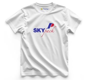 Sky Pack Logo Printed – Packaging Company Staff T-Shirts CBPC11