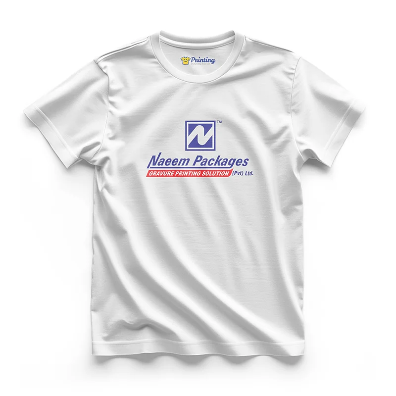 Naeem Packages Logo Printed - Packaging Company Staff T-Shirts CBPC12