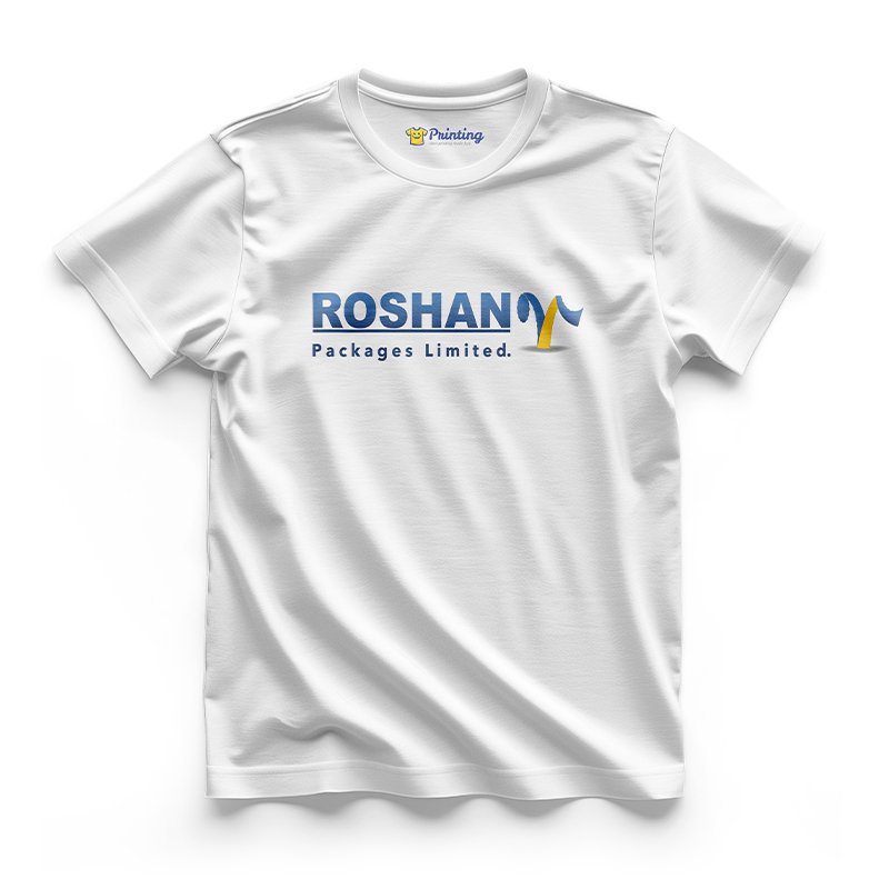Roshan Logo Printed - Packaging Company Staff T-Shirts CBPC03
