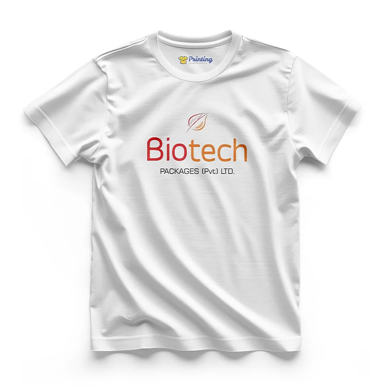 Biotech Logo Printed - Packaging Company Staff T-Shirts CBPC06