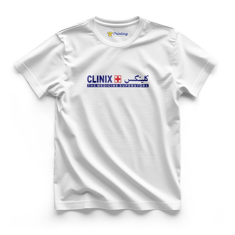 Clinix Logo Printed - Pharmacy Staff T-Shirts CBPS01