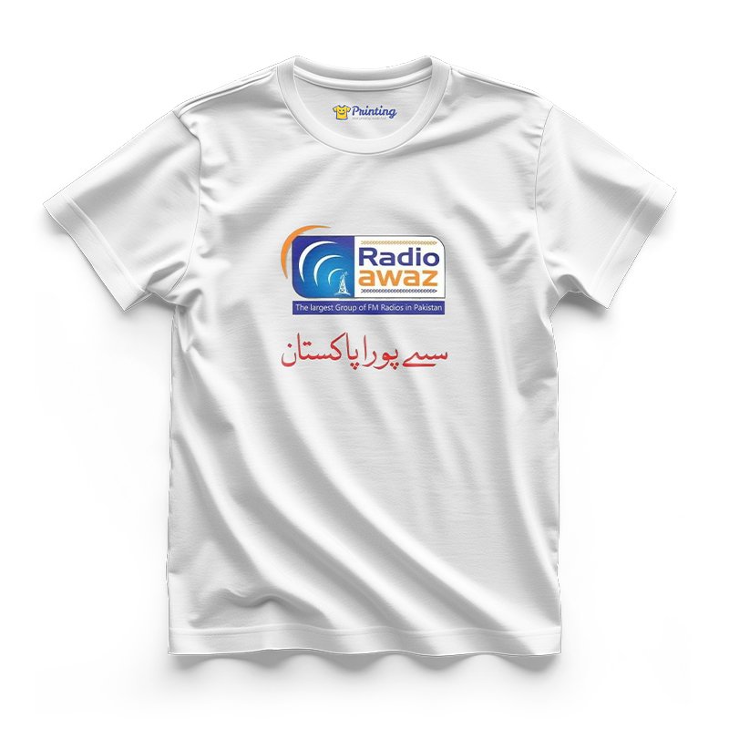 Radio Awaz Logo Printed - Radio Station Staff T-Shirts CBRS10