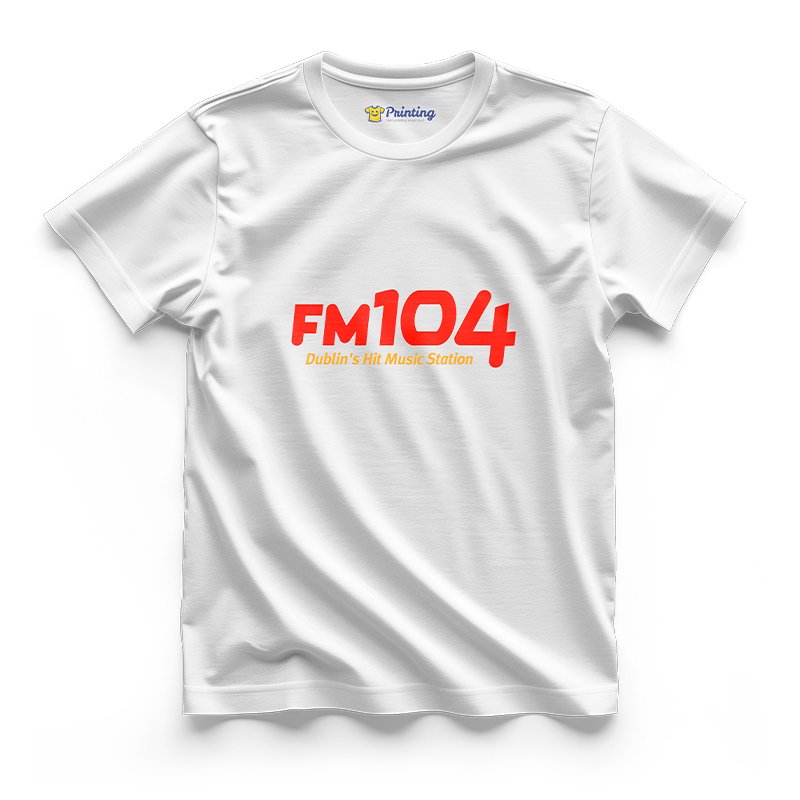FM 104 Logo Printed - Radio Station Staff T-Shirts CBRS13