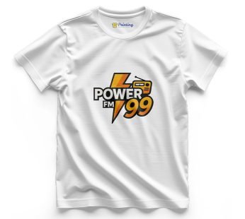 Power 99 Logo Printed – Radio Station Staff T-Shirts CBRS02