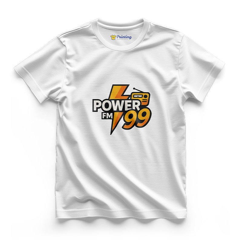 Power 99 Logo Printed - Radio Station Staff T-Shirts CBRS02