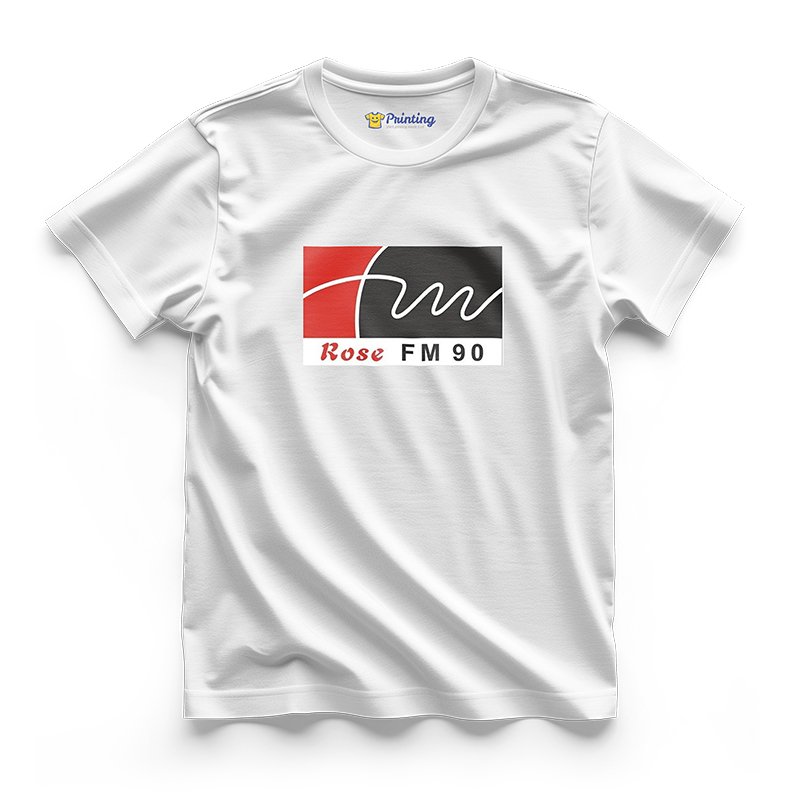 Rose FM 90 Logo Printed - Radio Station Staff T-Shirts CBRS09