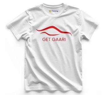 Get Gaari Logo Printed – Ride Sharing Companies Staff T-Shirts CBRS04