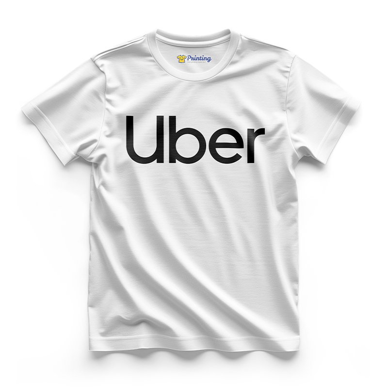 Uber Logo Printed - Ride Sharing Companies Staff T-Shirts CBRS13