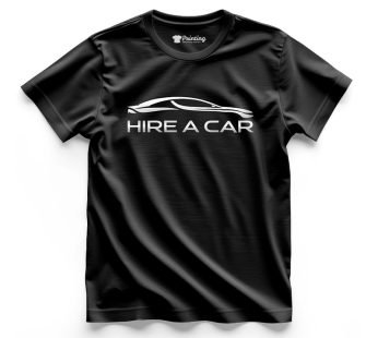 Hire a Car Vector Printed – Ride Sharing Companies Staff T-Shirts CBRS15