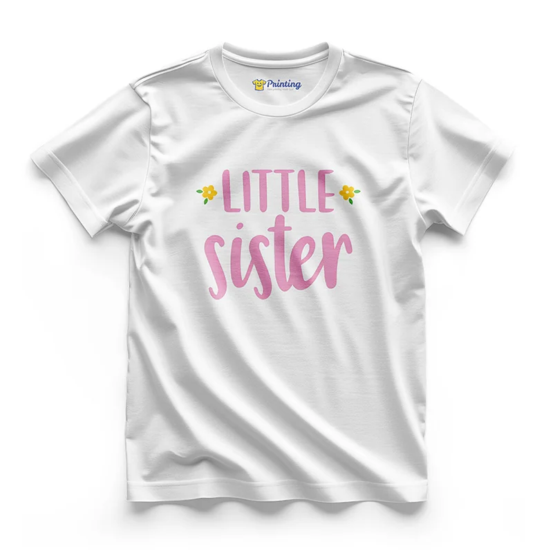Little Sister Artwork Printed - Siblings T-Shirt LPST11