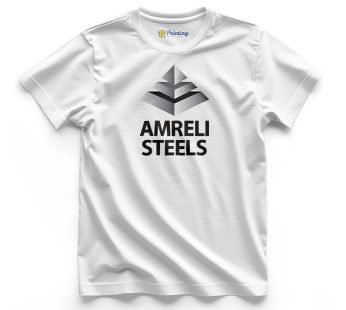 Amreli Steels Logo Printed – Steel Industry Company Staff T-Shirts CBSI01