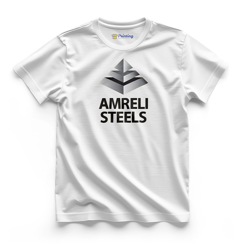 Amreli Steels Logo Printed - Steel Industry Company Staff T-Shirts CBSI01