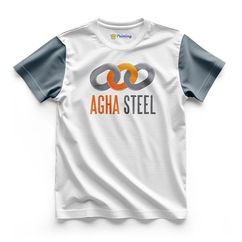 AGHA Steel Logo Printed - Steel Industry Company Staff T-Shirts CBSI04