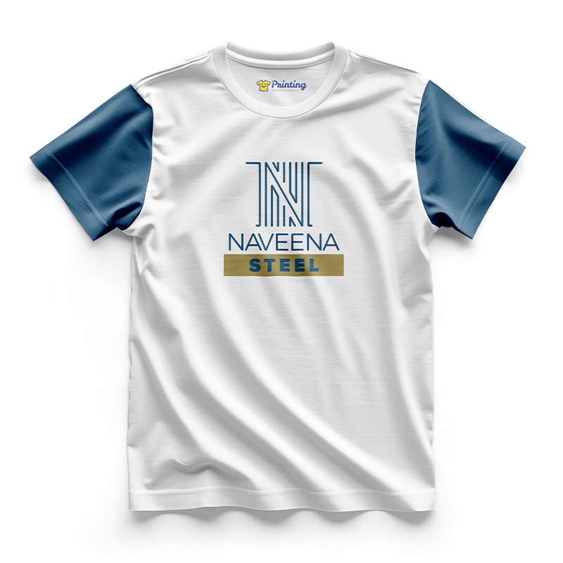 Naveena Steels Logo Printed - Steel Industry Company Staff T-Shirts CBSI06