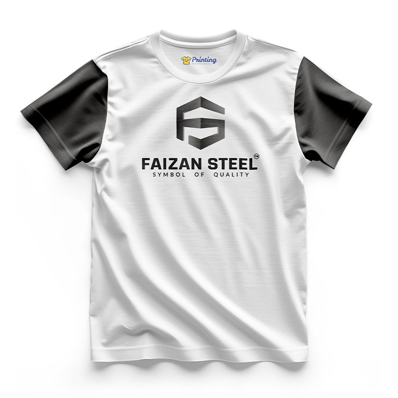 Faizan Steels Logo Printed - Steel Industry Company Staff T-Shirts CBSI13