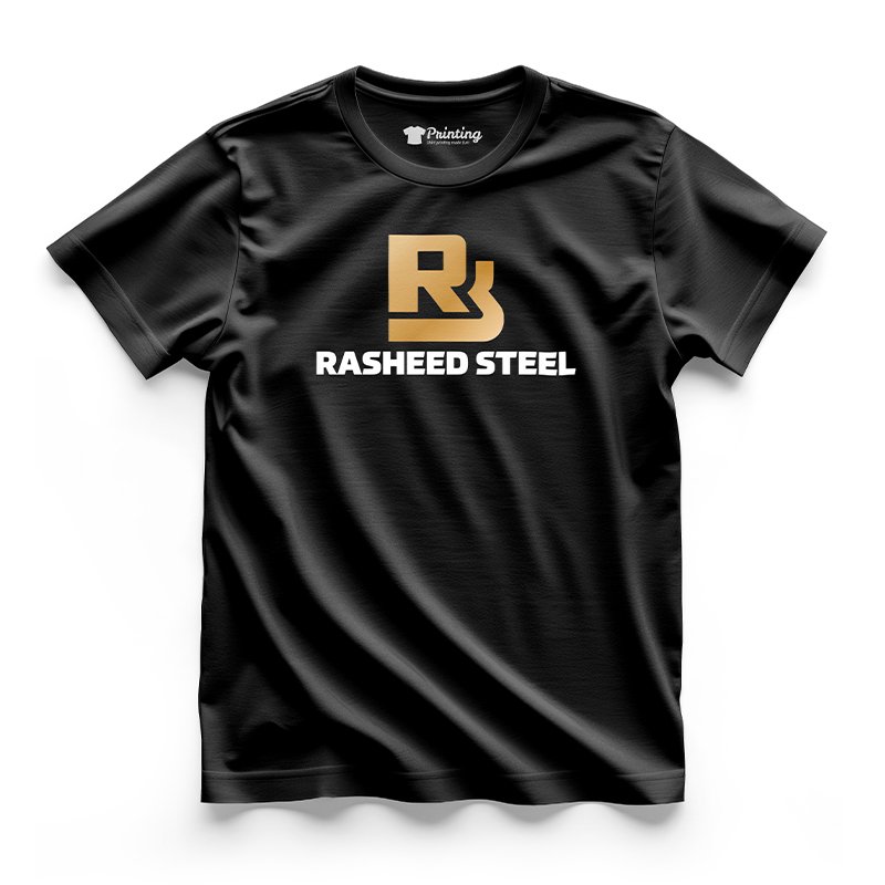 Rasheed Steel Logo Printed - Steel Industry Company Staff T-Shirts CBSI14
