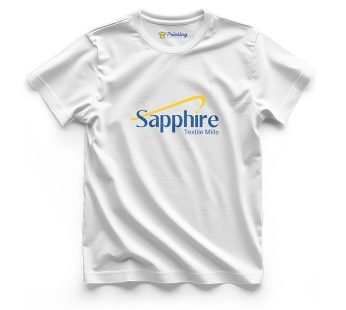 Sapphire Logo Printed – Textile Company Staff T-Shirts CBTC11