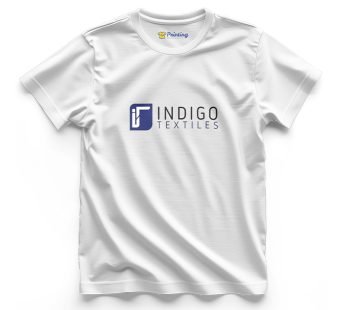 INDIGO Logo Printed – Textile Company Staff T-Shirts CBTC14