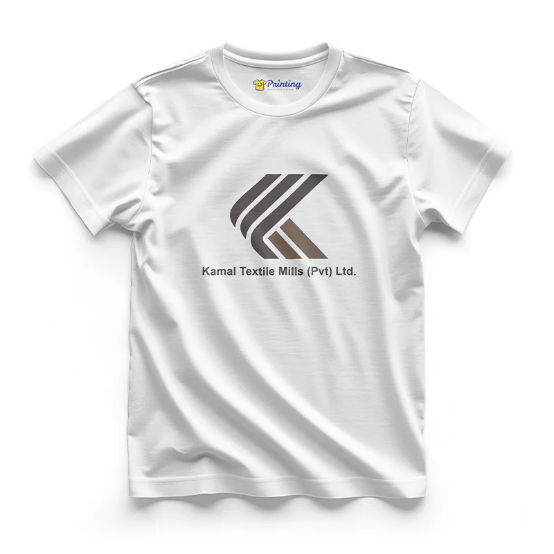 Kamal Textiles Logo Printed - Textile Company Staff T-Shirts CBTC07
