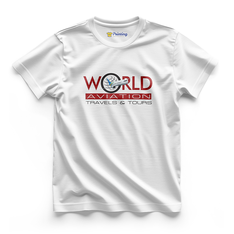 World Aviation Logo Printed - Ticketing Staff T-Shirts CBTS04