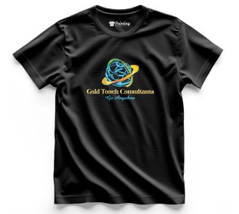 Gold Touch Consultants Logo Printed – Visa Consultant Company T-Shirts CBVC06