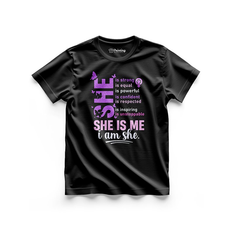 Women Empowerment Artwork Printed T-Shirts LPWE11